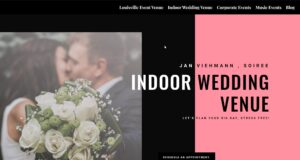 A preview image of a web design for a wedding event venue in Louisville.